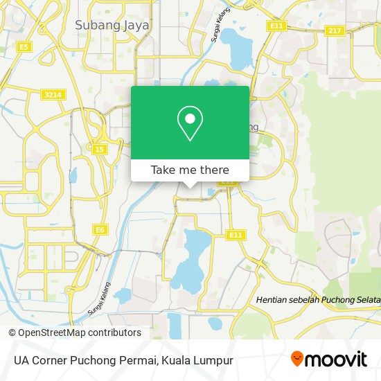 Peta UA Corner Puchong Permai