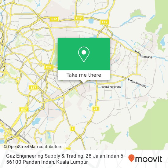 Gaz Engineering Supply & Trading, 28 Jalan Indah 5 56100 Pandan Indah map