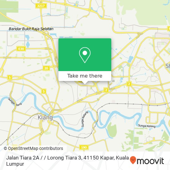 Peta Jalan Tiara 2A / / Lorong Tiara 3, 41150 Kapar