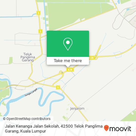 Jalan Kenanga Jalan Sekolah, 42500 Telok Panglima Garang map