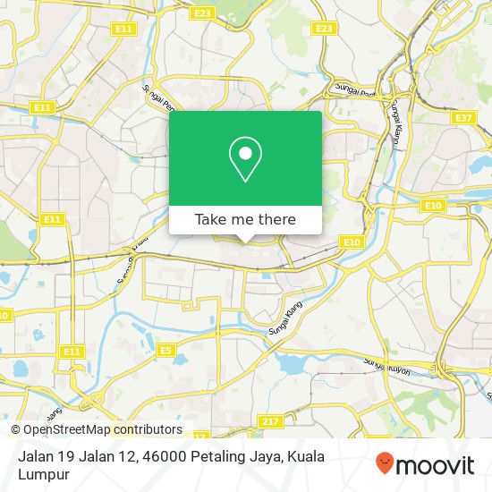 Peta Jalan 19 Jalan 12, 46000 Petaling Jaya