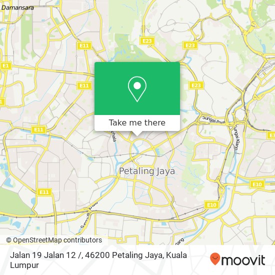Peta Jalan 19 Jalan 12 /, 46200 Petaling Jaya