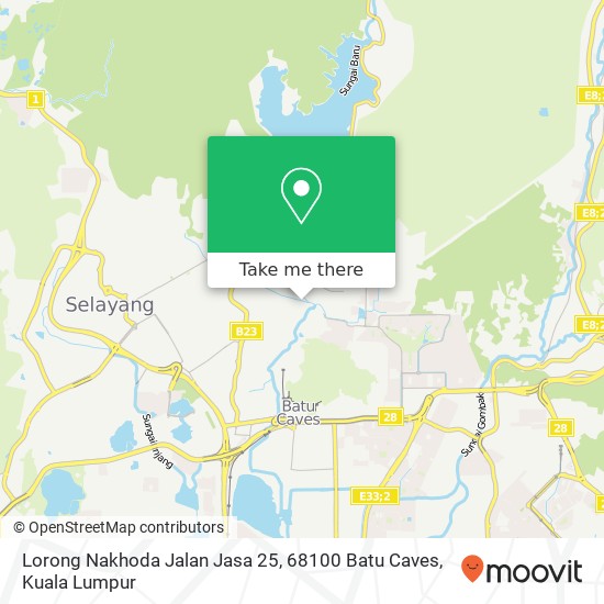 Peta Lorong Nakhoda Jalan Jasa 25, 68100 Batu Caves
