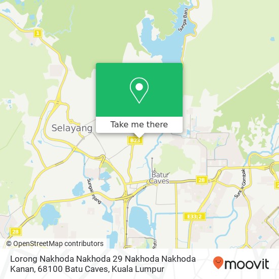 Peta Lorong Nakhoda Nakhoda 29 Nakhoda Nakhoda Kanan, 68100 Batu Caves