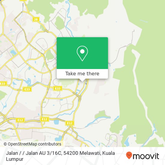 Jalan / / Jalan AU 3 / 16C, 54200 Melawati map