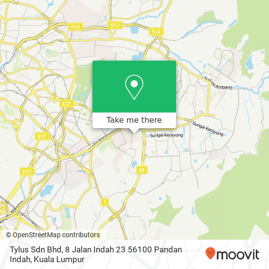 Tylus Sdn Bhd, 8 Jalan Indah 23 56100 Pandan Indah map