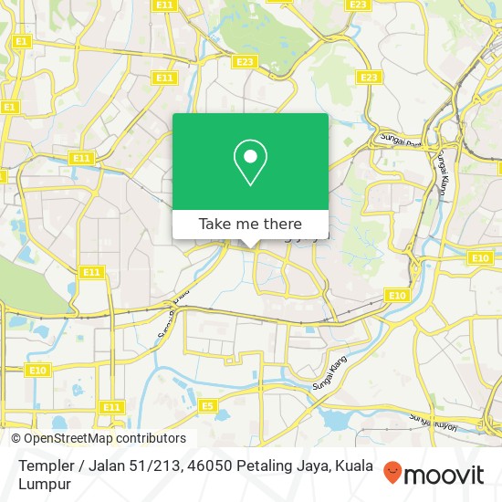 Peta Templer / Jalan 51 / 213, 46050 Petaling Jaya