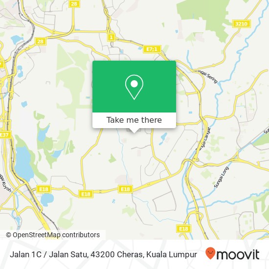 Jalan 1C / Jalan Satu, 43200 Cheras map