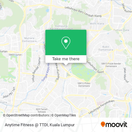 Anytime Fitness @ TTDI map