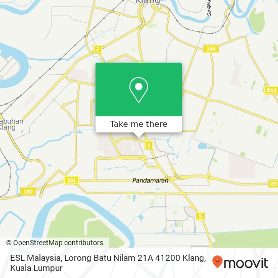 Peta ESL Malaysia, Lorong Batu Nilam 21A 41200 Klang