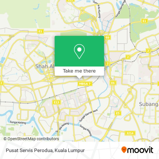 Pusat Servis Perodua map