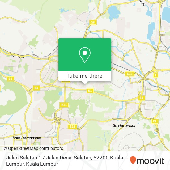 Jalan Selatan 1 / Jalan Denai Selatan, 52200 Kuala Lumpur map