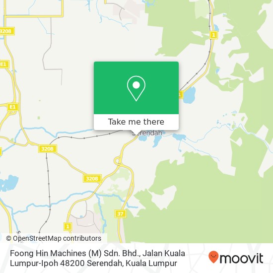 Peta Foong Hin Machines (M) Sdn. Bhd., Jalan Kuala Lumpur-Ipoh 48200 Serendah