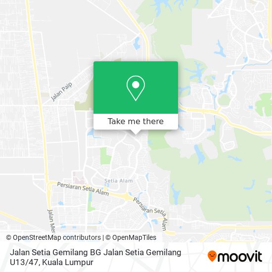 Jalan Setia Gemilang BG Jalan Setia Gemilang U13 / 47 map