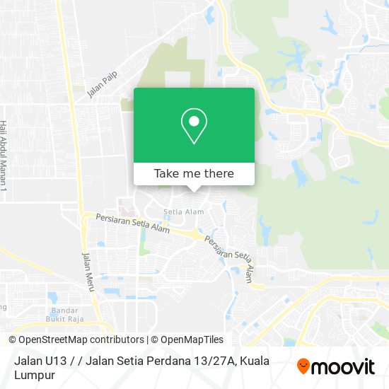 Peta Jalan U13 / / Jalan Setia Perdana 13 / 27A