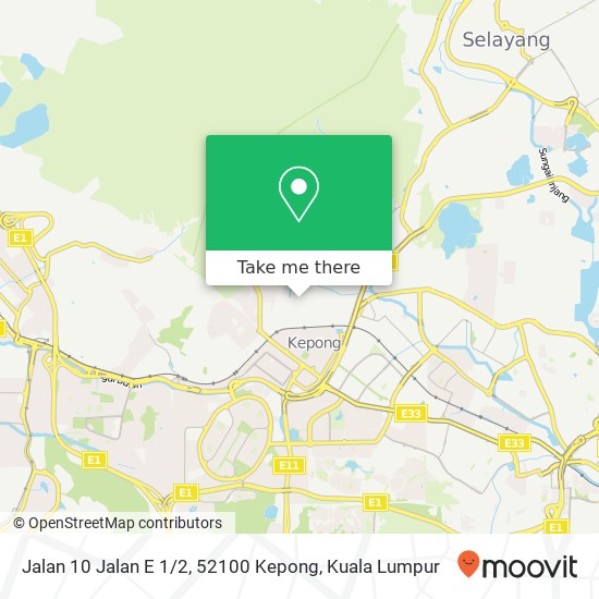 Jalan 10 Jalan E 1 / 2, 52100 Kepong map