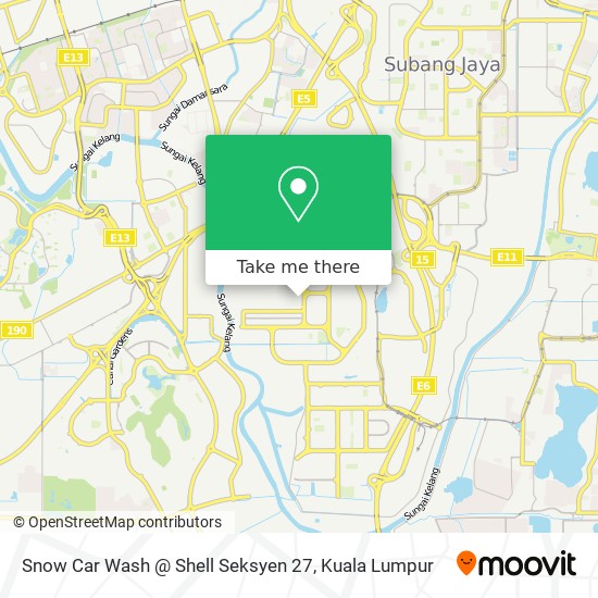 Snow Car Wash @ Shell Seksyen 27 map