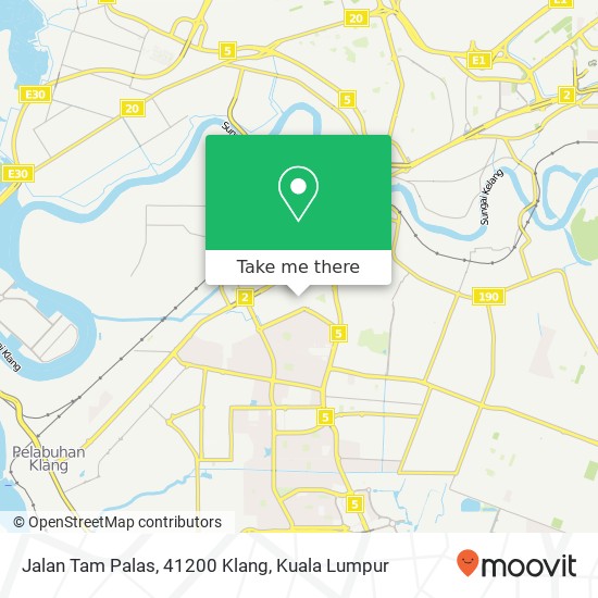Peta Jalan Tam Palas, 41200 Klang