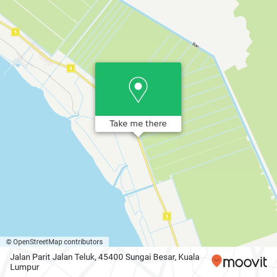 Peta Jalan Parit Jalan Teluk, 45400 Sungai Besar