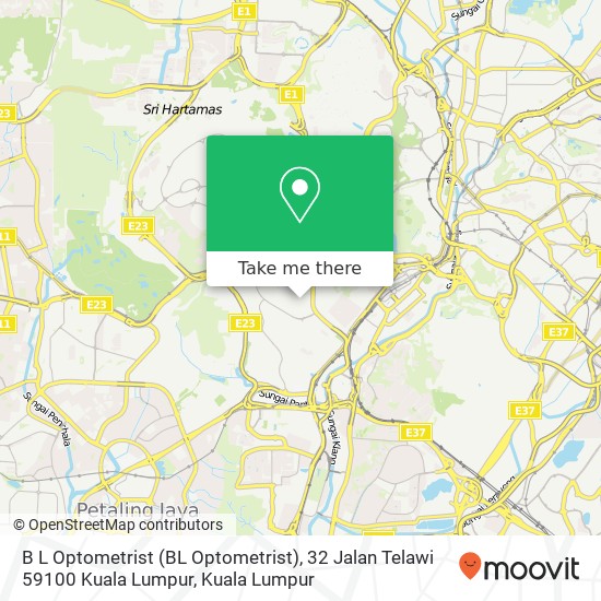 B L Optometrist (BL Optometrist), 32 Jalan Telawi 59100 Kuala Lumpur map