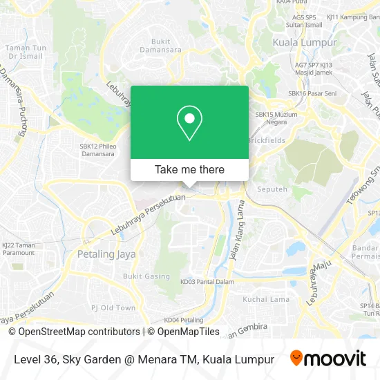 Level 36, Sky Garden @ Menara TM map