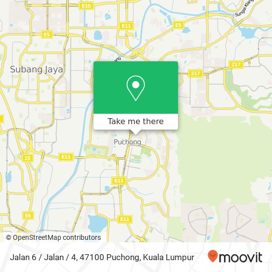 Peta Jalan 6 / Jalan / 4, 47100 Puchong