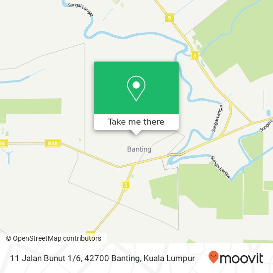 Peta 11 Jalan Bunut 1 / 6, 42700 Banting