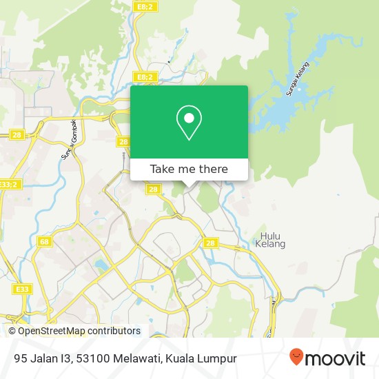 Peta 95 Jalan I3, 53100 Melawati