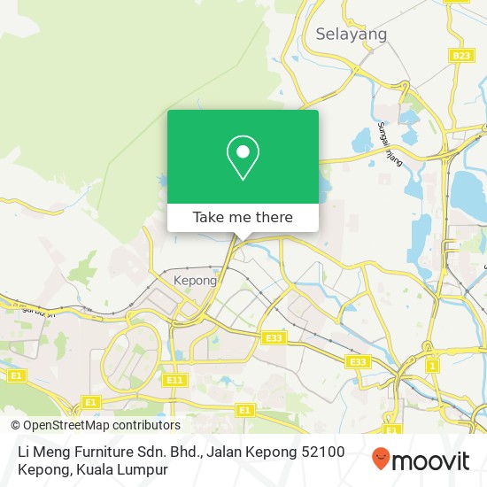 Peta Li Meng Furniture Sdn. Bhd., Jalan Kepong 52100 Kepong