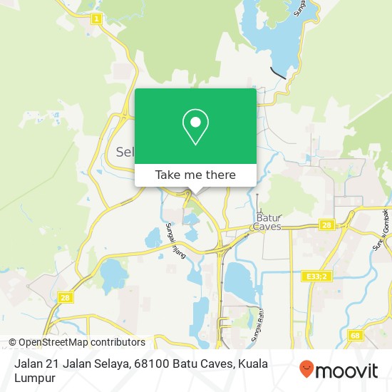 Peta Jalan 21 Jalan Selaya, 68100 Batu Caves