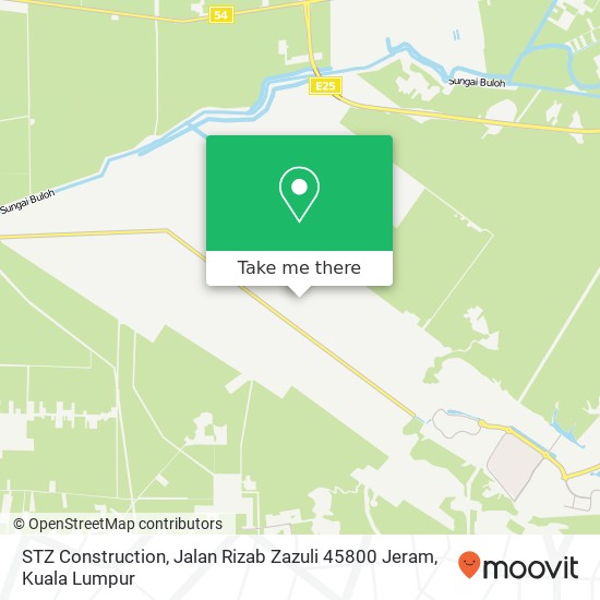 Peta STZ Construction, Jalan Rizab Zazuli 45800 Jeram