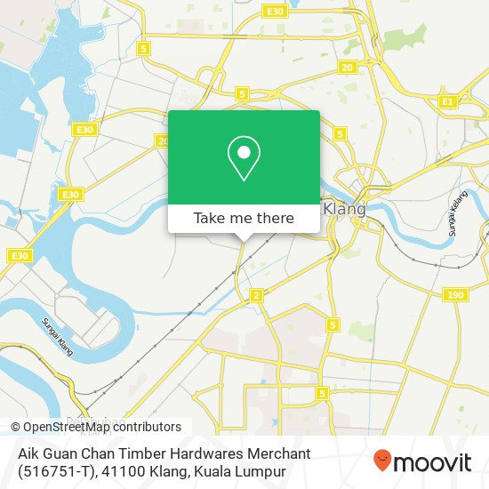 Aik Guan Chan Timber Hardwares Merchant (516751-T), 41100 Klang map