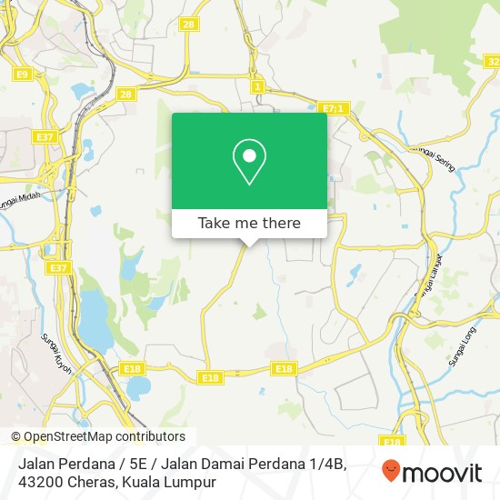 Jalan Perdana / 5E / Jalan Damai Perdana 1 / 4B, 43200 Cheras map