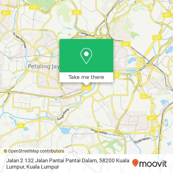 Peta Jalan 2 132 Jalan Pantai Pantai Dalam, 58200 Kuala Lumpur