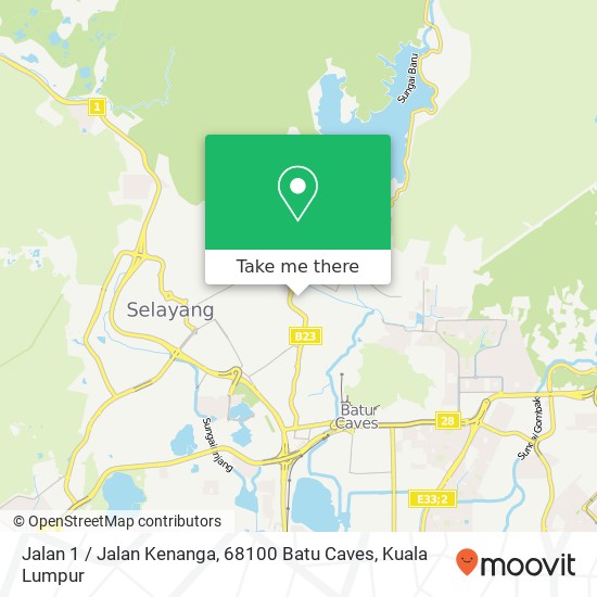 Peta Jalan 1 / Jalan Kenanga, 68100 Batu Caves