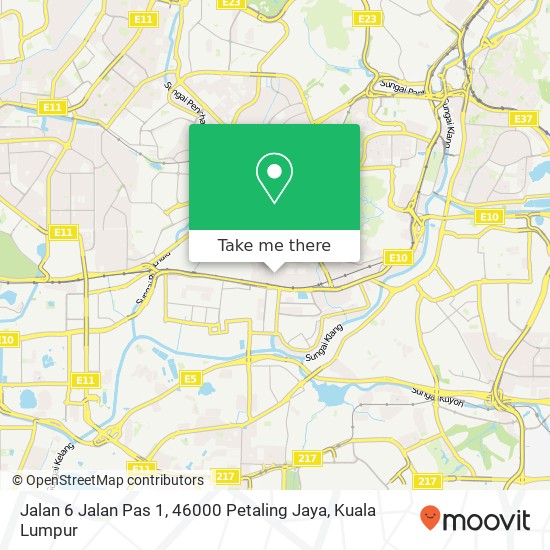 Peta Jalan 6 Jalan Pas 1, 46000 Petaling Jaya