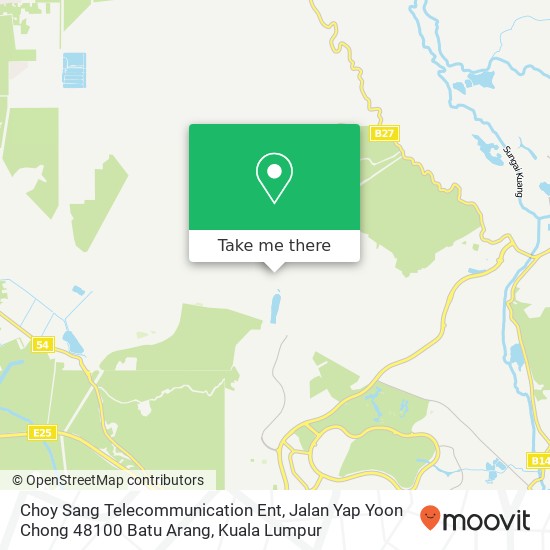 Peta Choy Sang Telecommunication Ent, Jalan Yap Yoon Chong 48100 Batu Arang