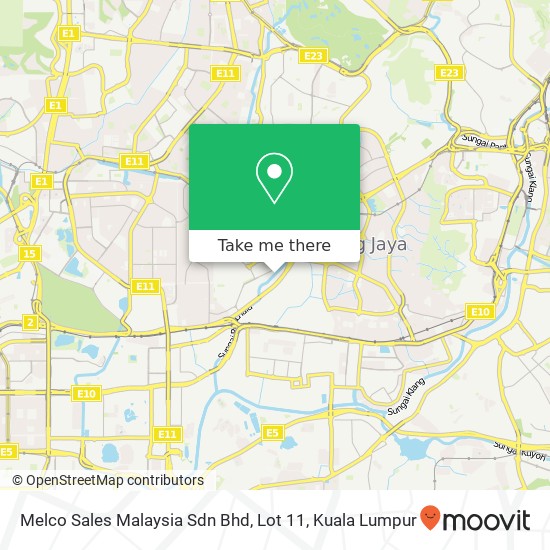 Melco Sales Malaysia Sdn Bhd, Lot 11 map