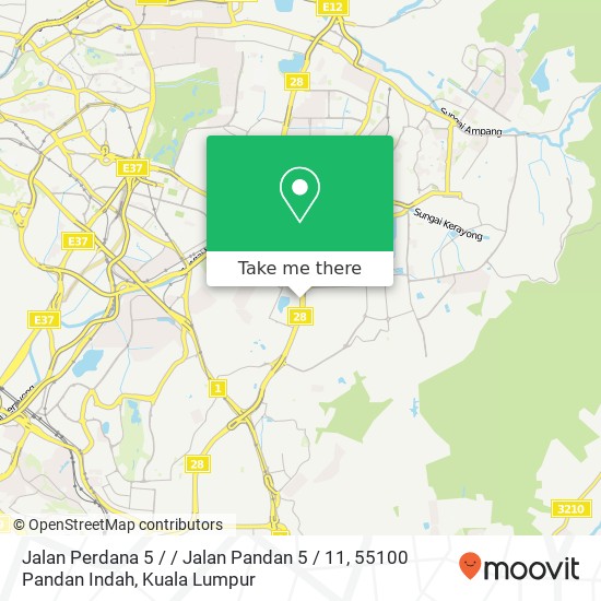 Peta Jalan Perdana 5 / / Jalan Pandan 5 / 11, 55100 Pandan Indah