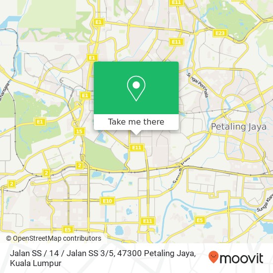 Peta Jalan SS / 14 / Jalan SS 3 / 5, 47300 Petaling Jaya