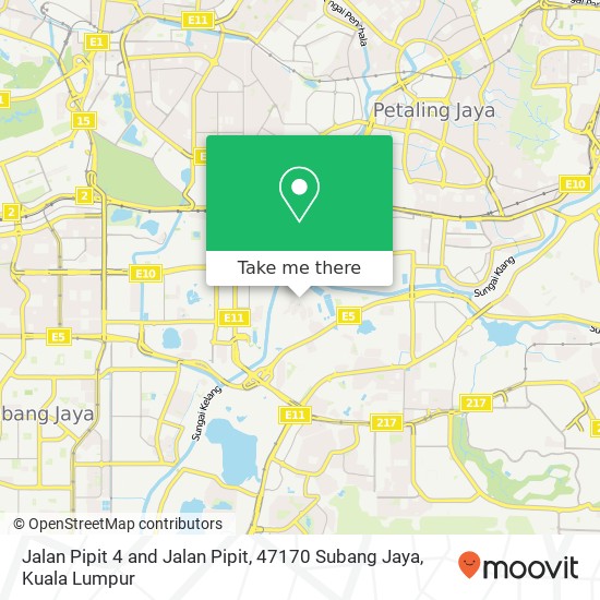 Peta Jalan Pipit 4 and Jalan Pipit, 47170 Subang Jaya