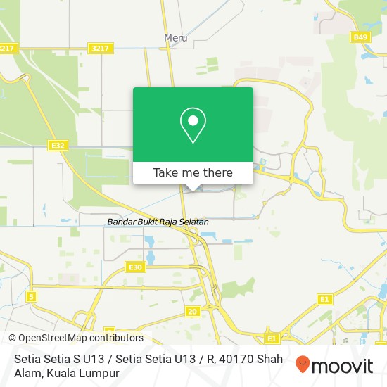 Setia Setia S U13 / Setia Setia U13 / R, 40170 Shah Alam map