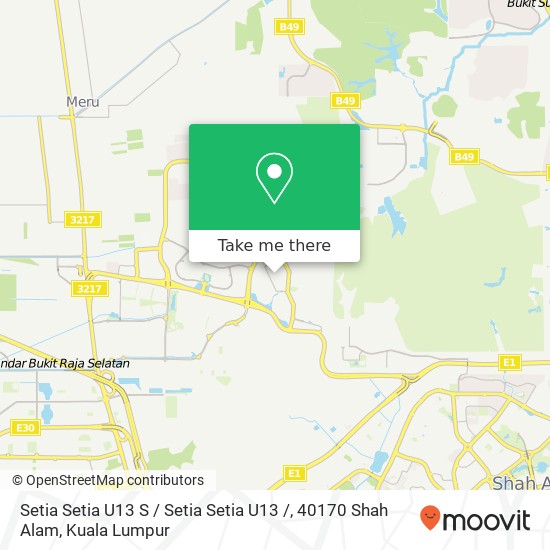 Setia Setia U13 S / Setia Setia U13 /, 40170 Shah Alam map