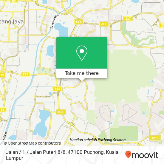 Peta Jalan / 1 / Jalan Puteri 8 / 8, 47100 Puchong