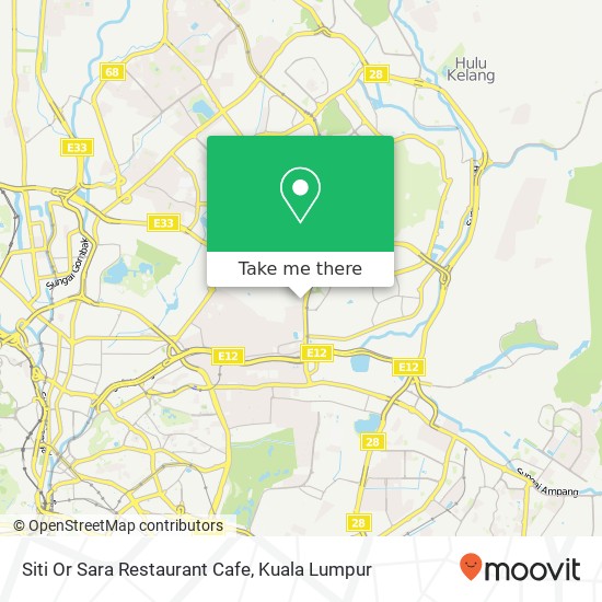 Peta Siti Or Sara Restaurant Cafe