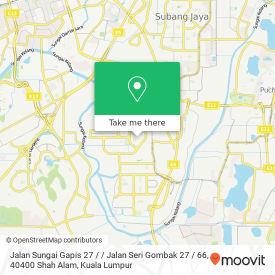 Peta Jalan Sungai Gapis 27 / / Jalan Seri Gombak 27 / 66, 40400 Shah Alam