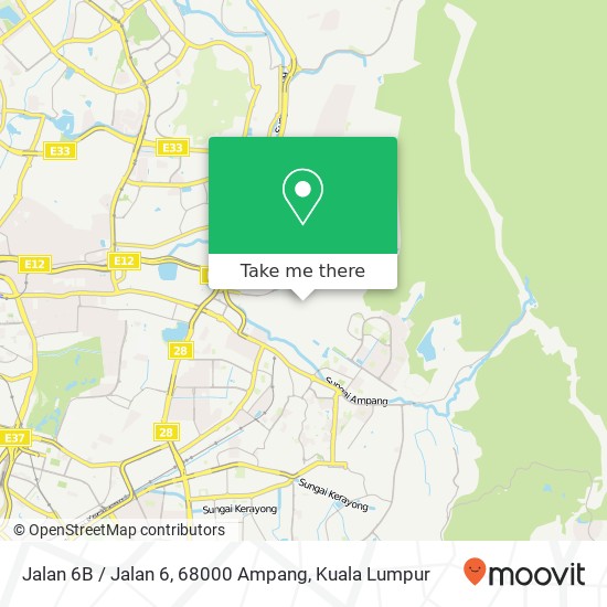 Peta Jalan 6B / Jalan 6, 68000 Ampang