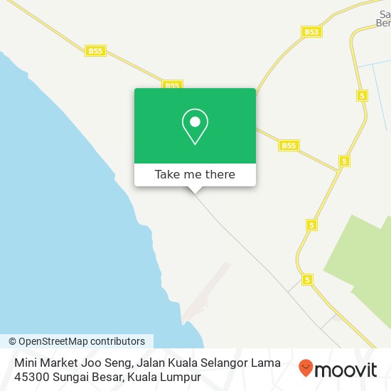 Mini Market Joo Seng, Jalan Kuala Selangor Lama 45300 Sungai Besar map