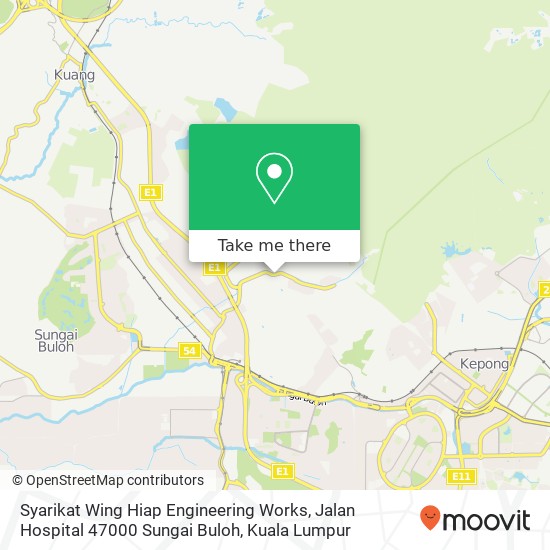 Syarikat Wing Hiap Engineering Works, Jalan Hospital 47000 Sungai Buloh map