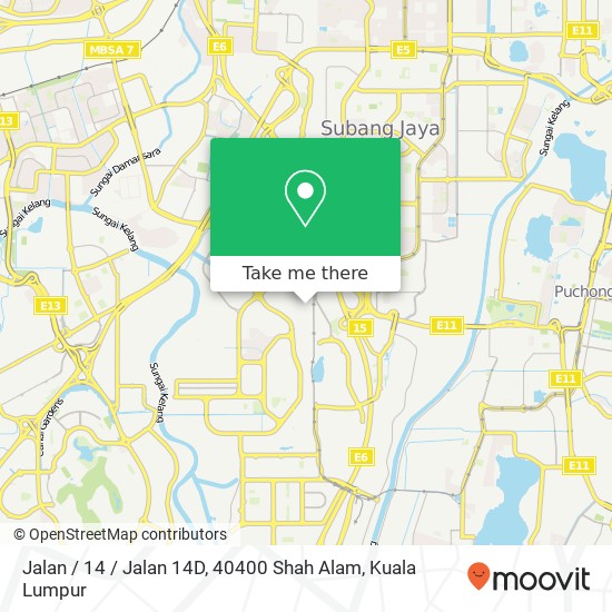 Peta Jalan / 14 / Jalan 14D, 40400 Shah Alam